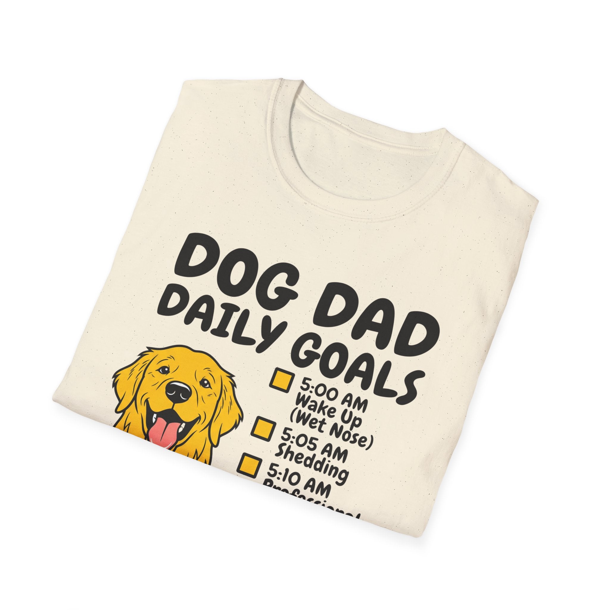 Golden Retriever T-Shirt-Dog Dad Daily Goals