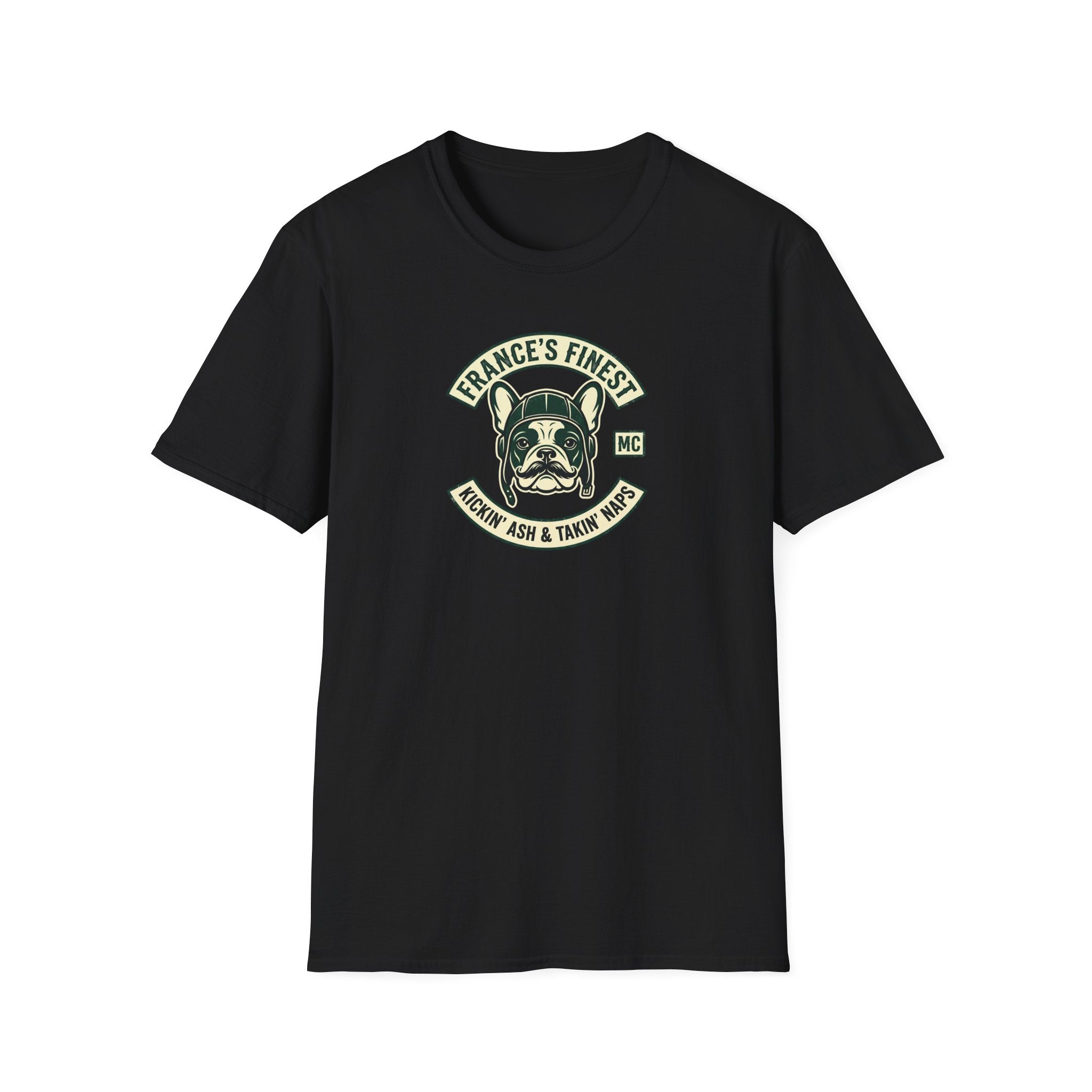 France's Finest Bulldog T-Shirt — Retro French Bulldog Design (Text: "France's Finest")