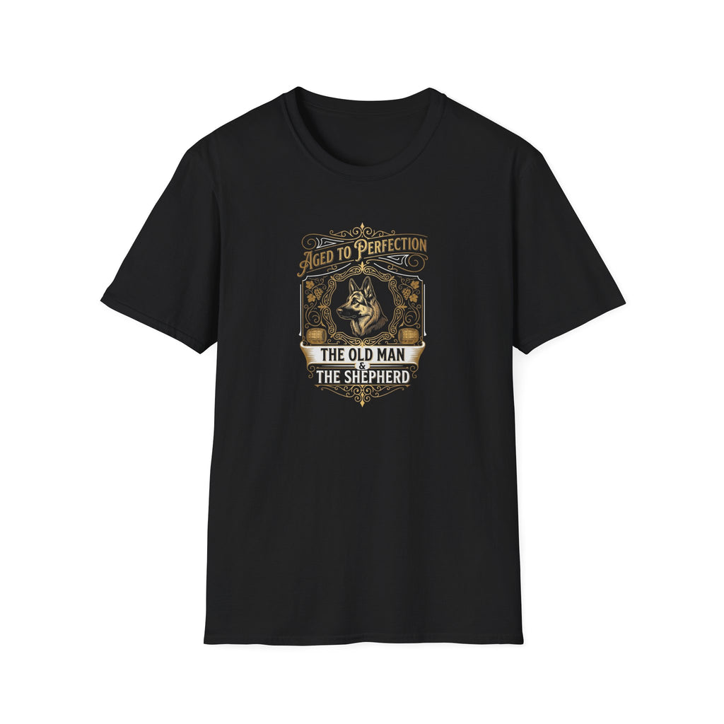 T-Shirt – "Aged to Perfection: The Old Man The Shepherd" Vintage Shepherd Dog Tee