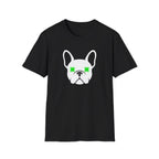 French Bulldog Tee — Neon Green Star Eyes Dog Shirt