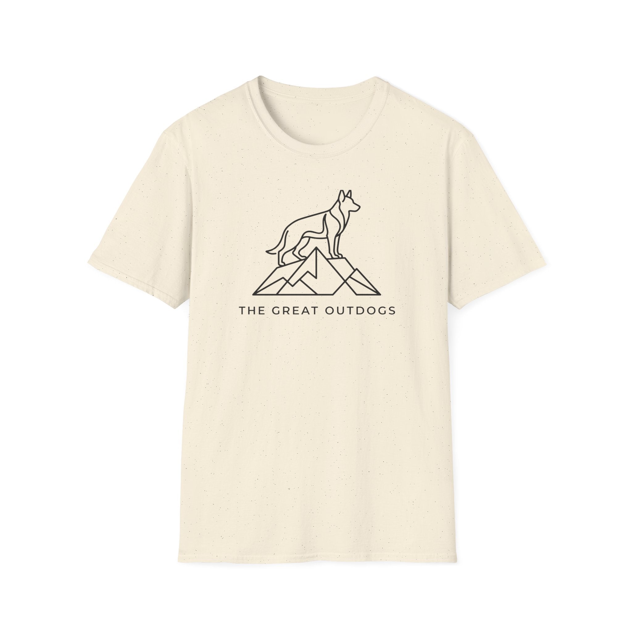 German Shepherd Outdoors T-Shirt — "The Great Outdogs" Minimal Outdoor Dog Tee