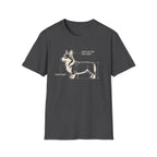 Corgi Blueprint T-Shirt — "Satellite for Dad Jokes" Funny Dog Anatomy Tee