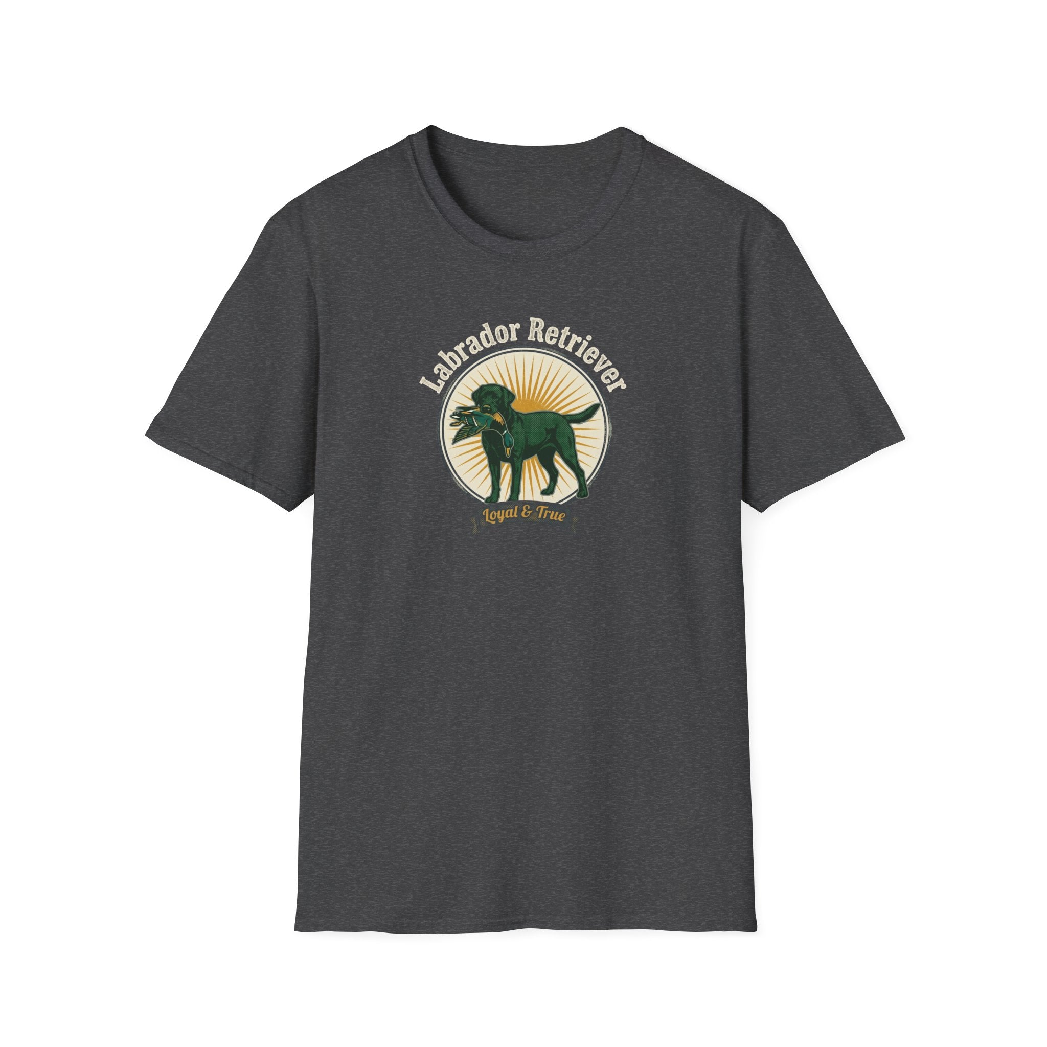 Labrador Retriever Retro Graphic T-Shirt — "Dog of Honor" Design