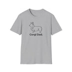 Corgi Dad T-Shirt – Minimal Line Art Pembroke Corgi Tee for Dog Dads