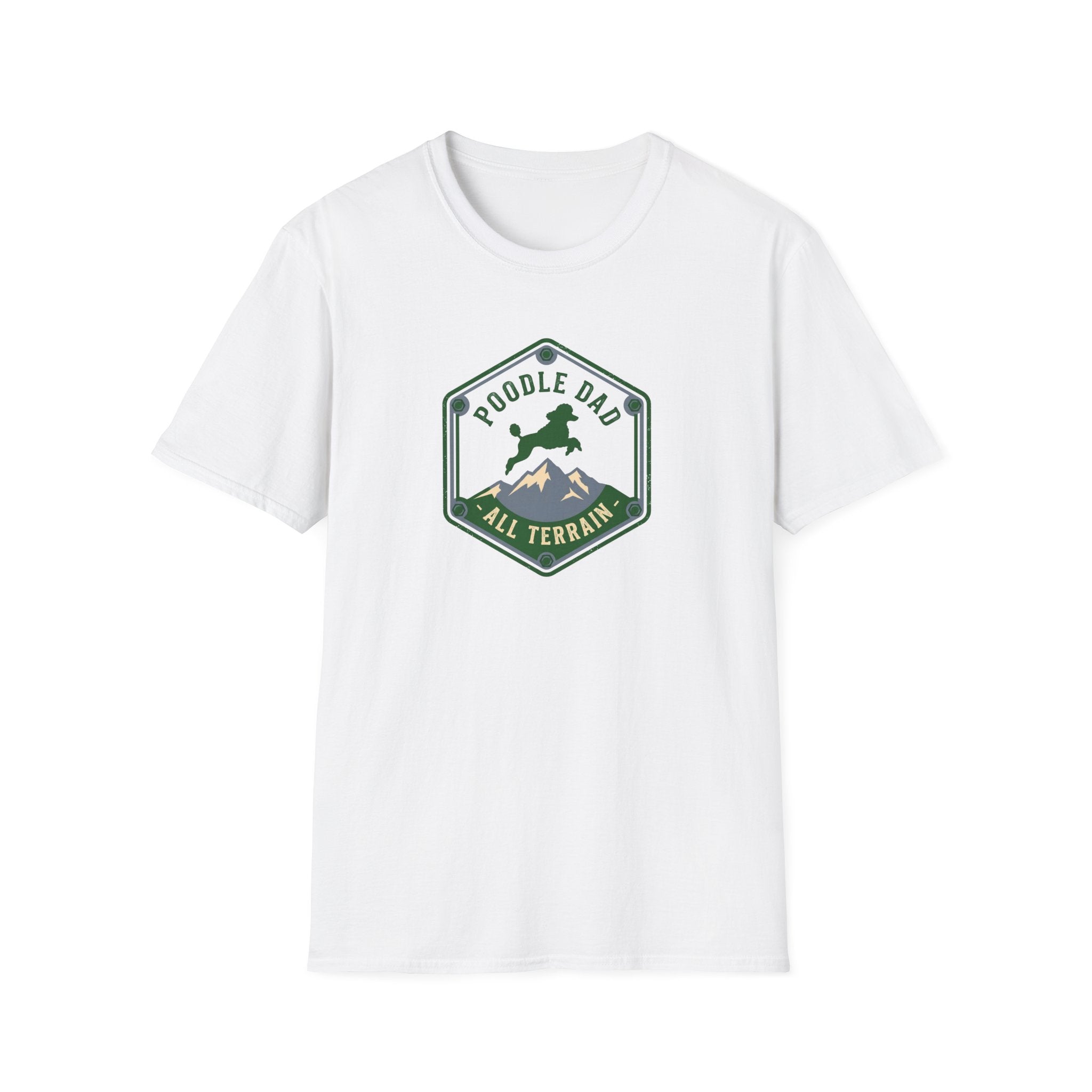 Poodle Dad All Terrain T-Shirt — Hiking Dog Dad Tee