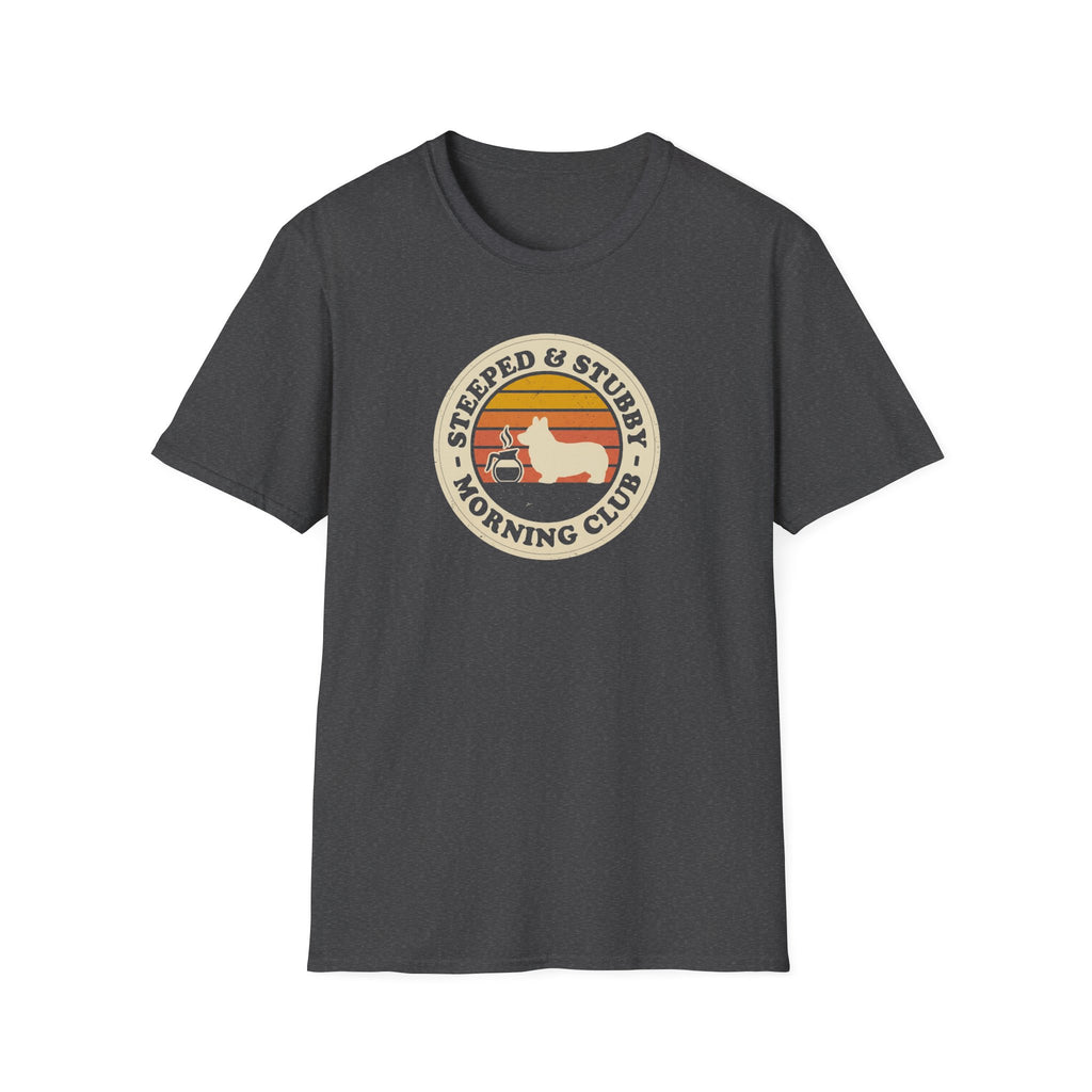 T‑Shirt — "Steeped & Stubborn Morning Club" Vintage Coffee Tee