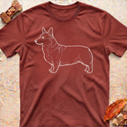Corgi Minimalistic Outline T-Shirt