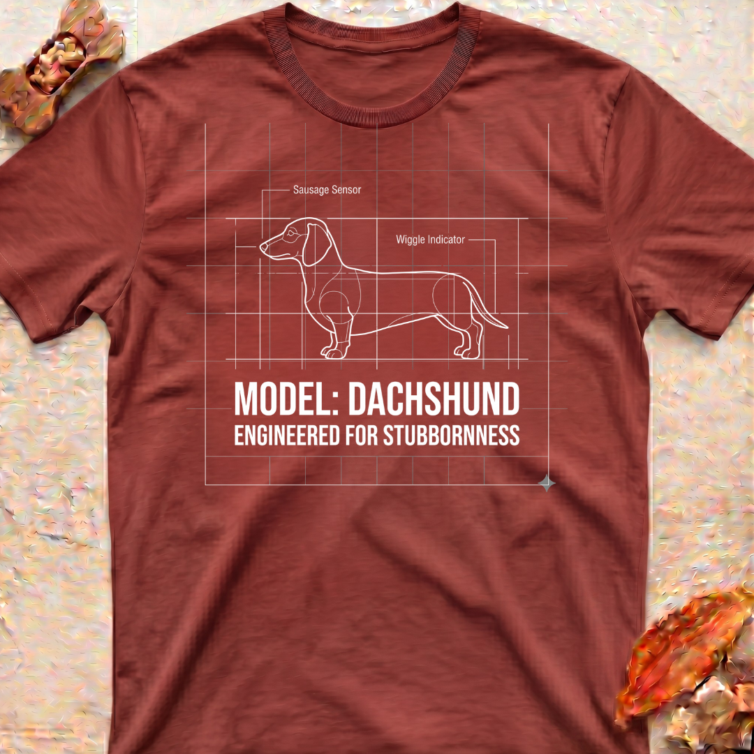 Dachshund Blueprint Dog Dad T-Shirt