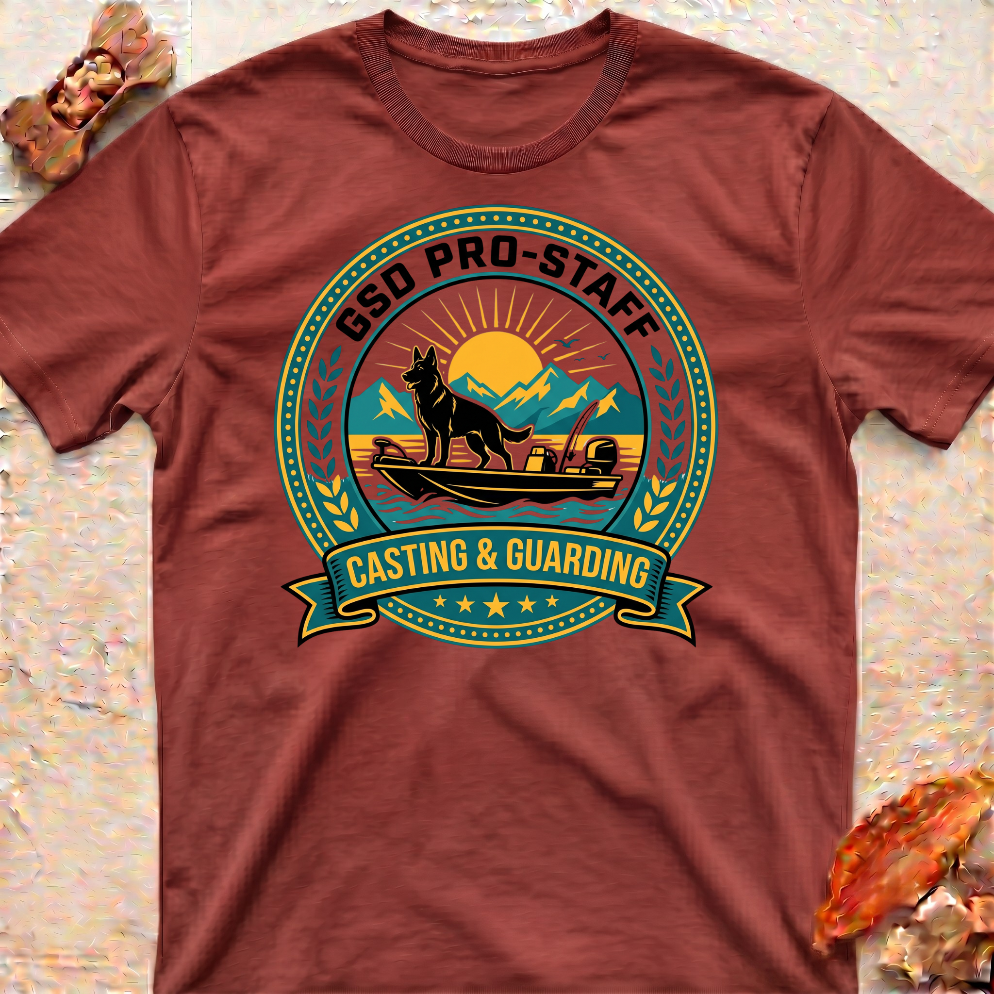 German Shepherd Fishing Club T-Shirt