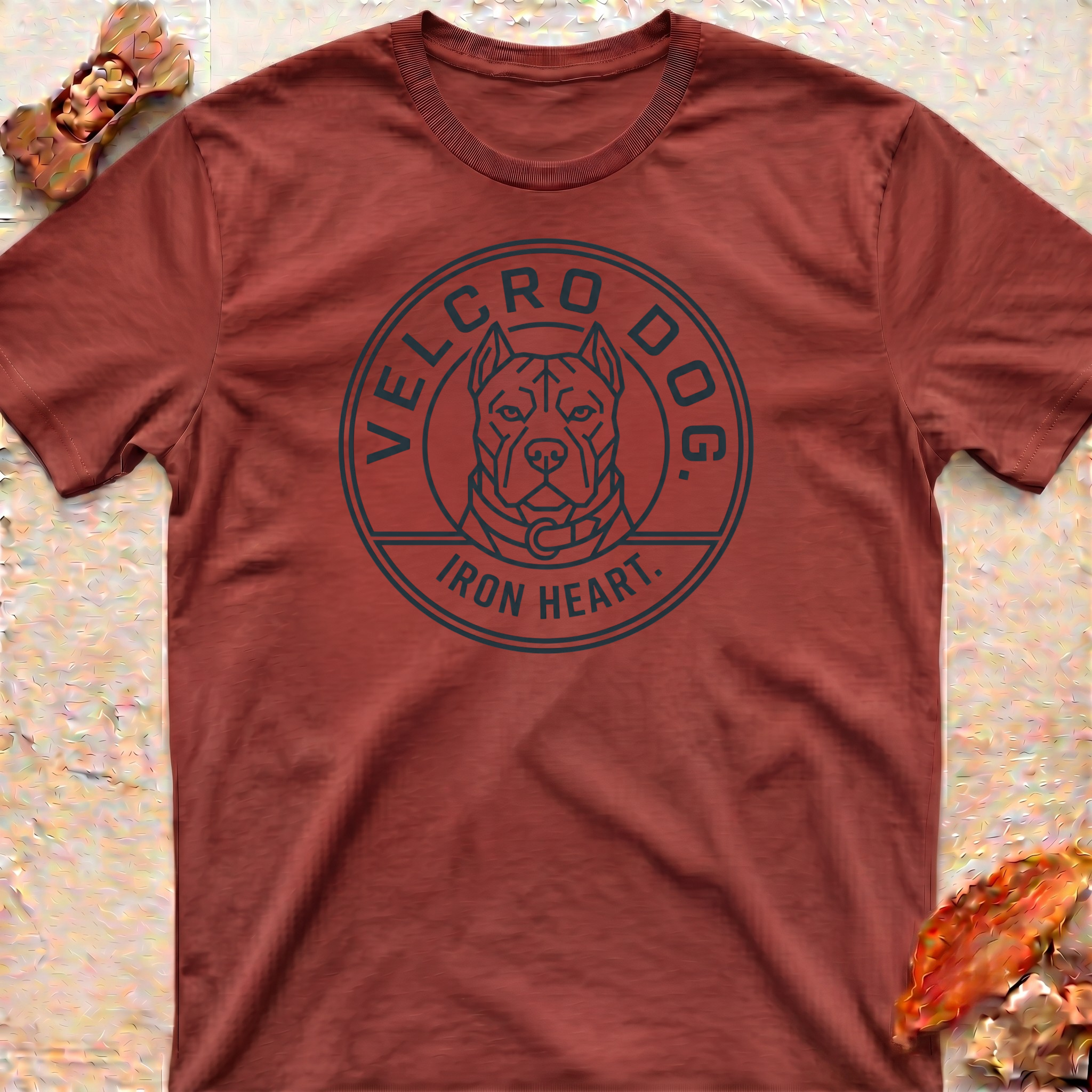 Pit Bull Velcro Dog Design T-Shirt
