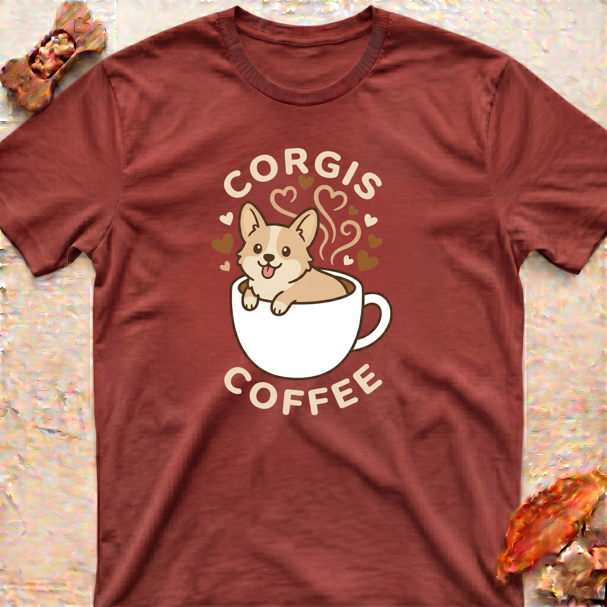 Corgis & Coffee Cup T-Shirt