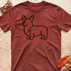 Minimalist Corgi Outline T-Shirt
