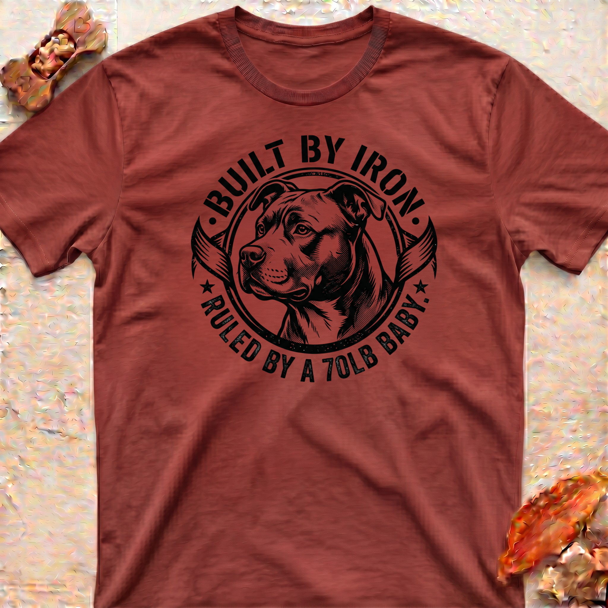 Pitbull Dad-Built by Iron-T-Shirt