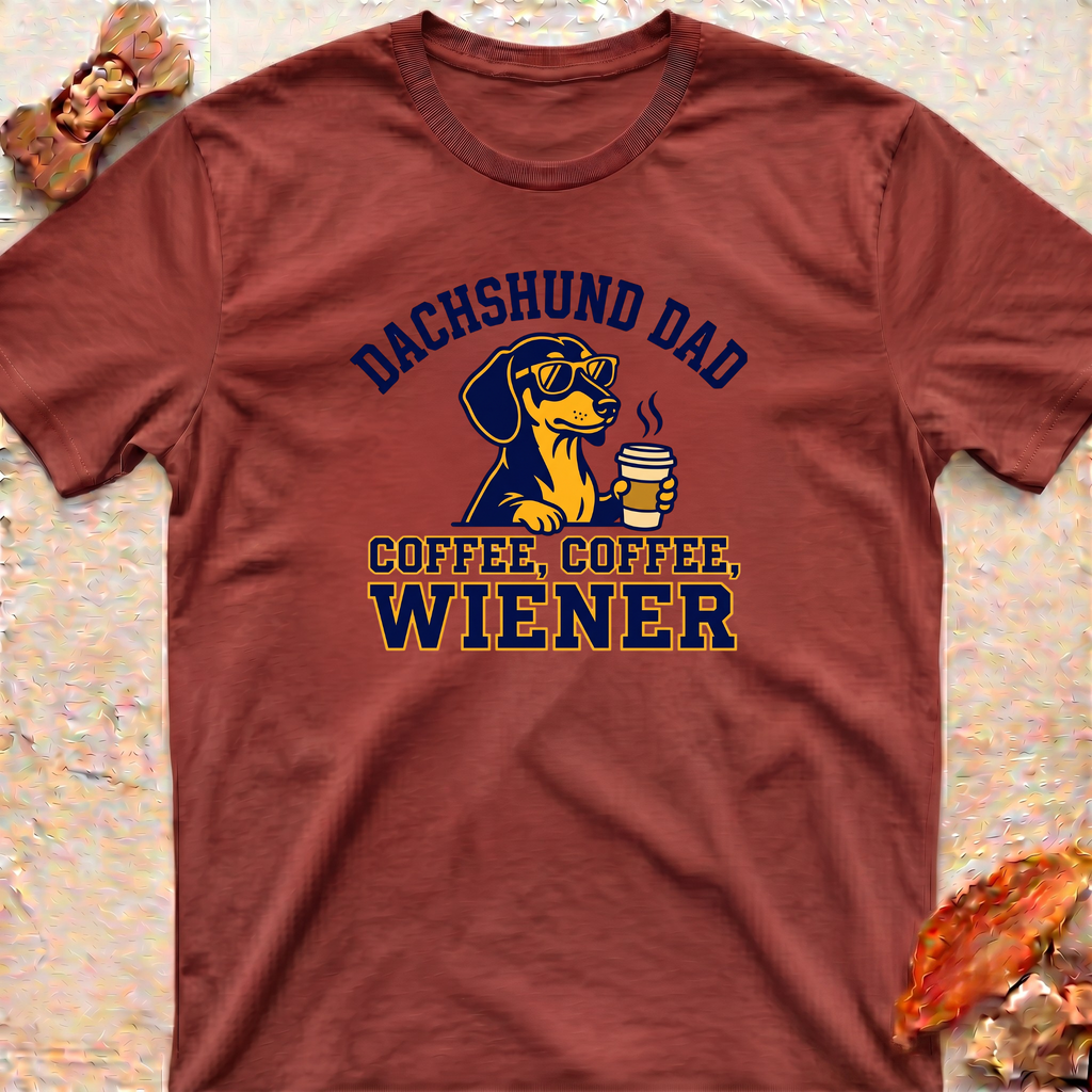 Dachshund Dad T-Shirt — Coffee Coffee Wiener
