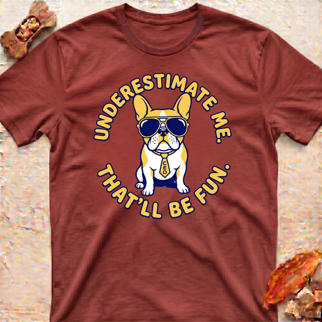 Frenchie with Sunglasses T-Shirt
