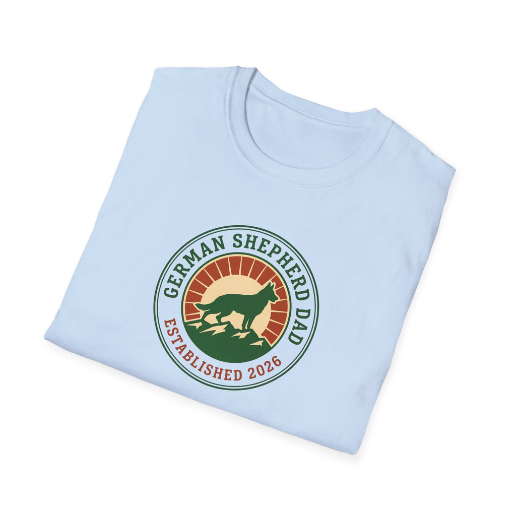 German Shepherd Dad T-Shirt – Established 2026 Retro Dog Dad Tee