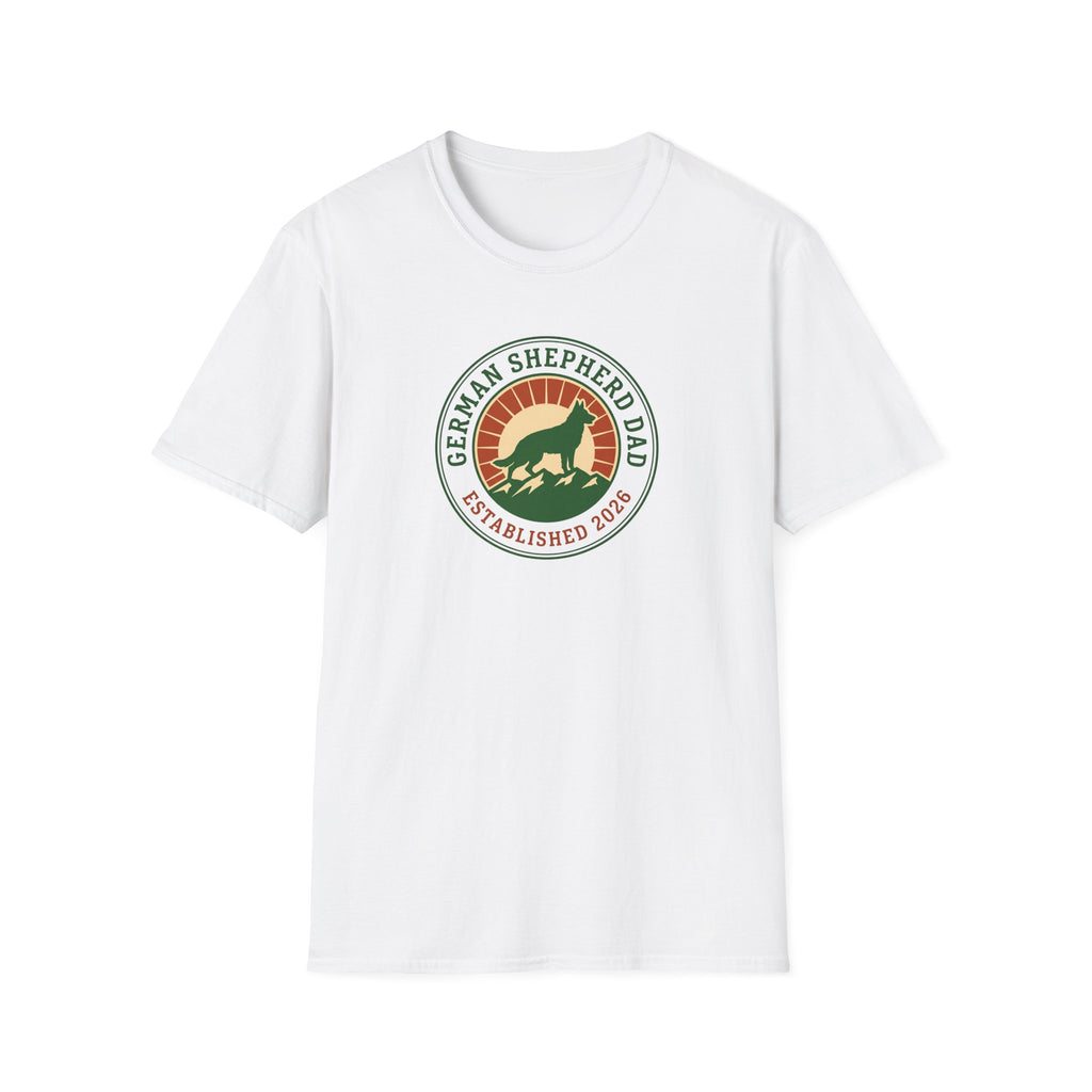 German Shepherd Dad T-Shirt – Retro Established 2026 Dog Owner Tee