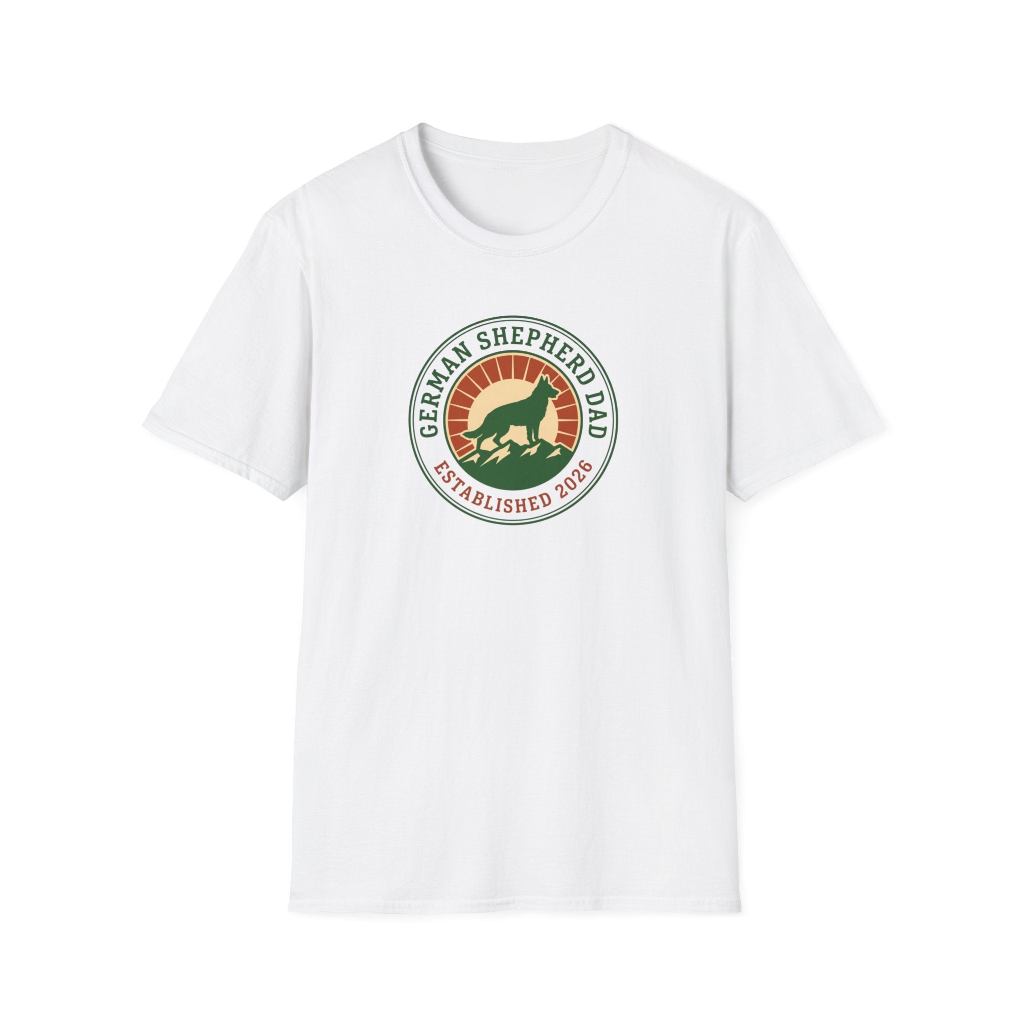 German Shepherd Dad T-Shirt – Retro Established 2026 Dog Owner Tee