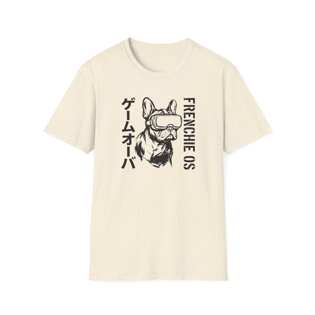 Frenchie VR Gamer T-Shirt — "Game Over" Japanese Text Graphic