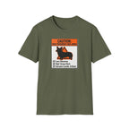 Dad Warning T-Shirt — "Caution: High Frequency Dad Jokes" Humorous Father's Day Tee