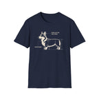 Corgi Blueprint T-Shirt — "Satellite for Dad Jokes" Funny Dog Anatomy Tee