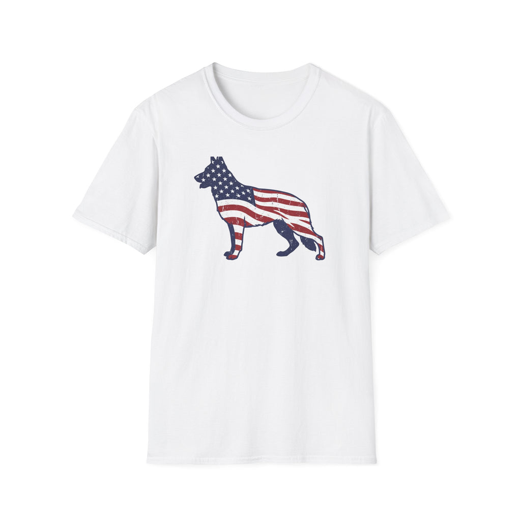 American Flag German Shepherd T-Shirt