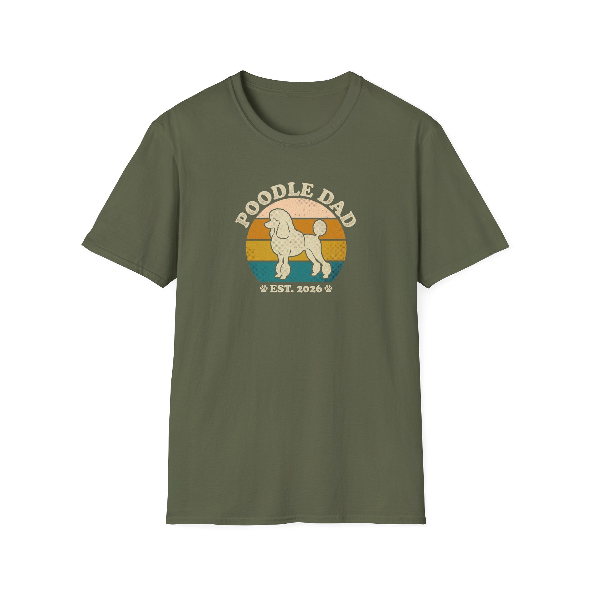 Poodle Dad T-Shirt — Vintage Retro Dog Dad Tee (Est. 2026)