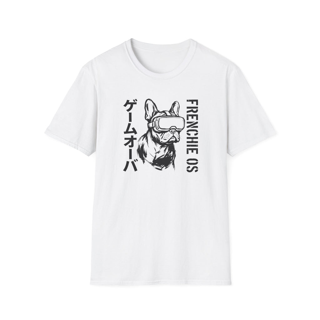 Frenchie VR Gamer T-Shirt — "Game Over" Japanese Text Graphic