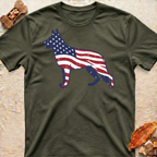 American Flag German Shepherd T-Shirt