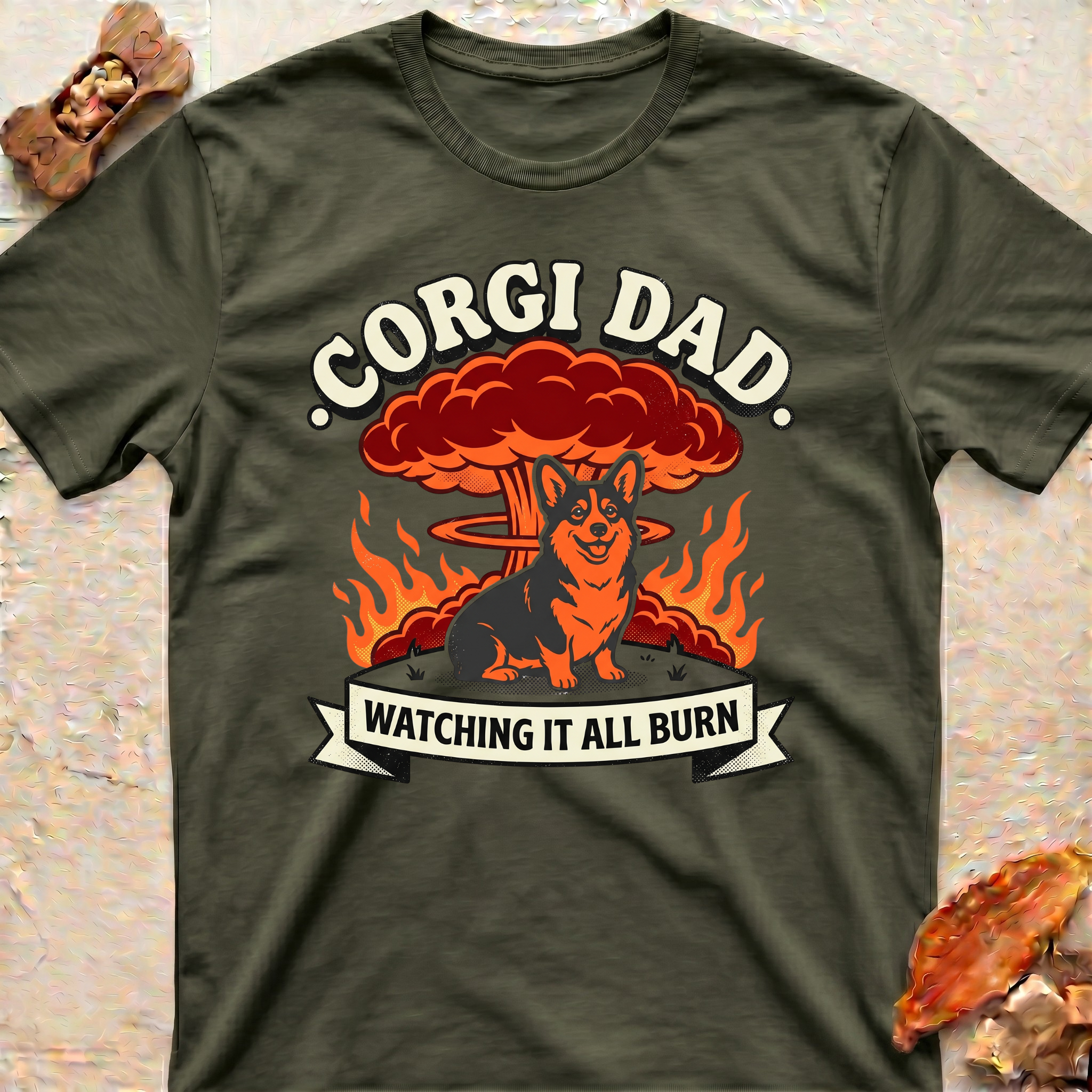 Cool Corgi Dad T‑Shirt