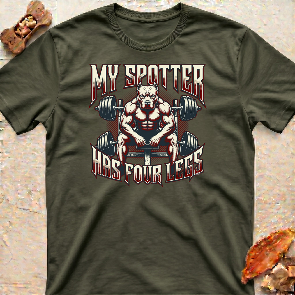 Weightlifting Pitbull Dad T-Shirt