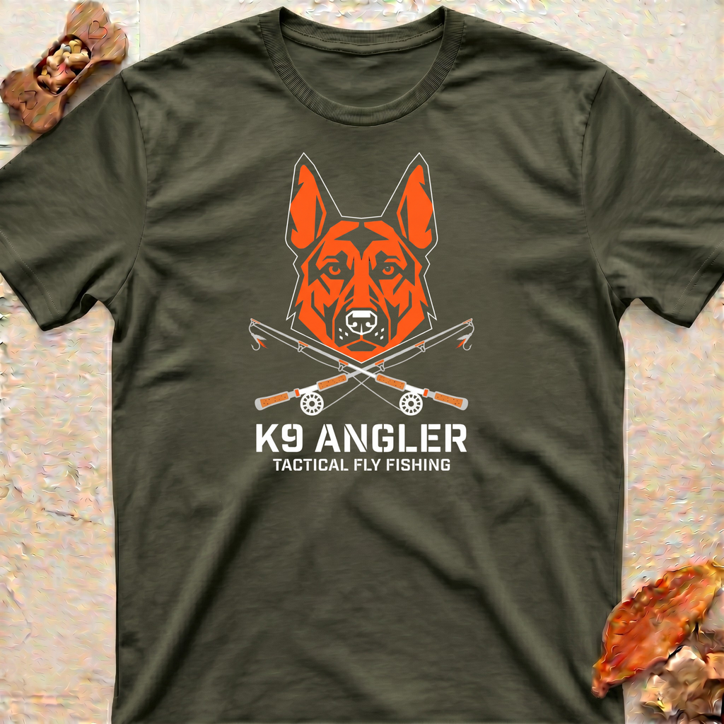 German Shepherd Fishing T‑Shirt