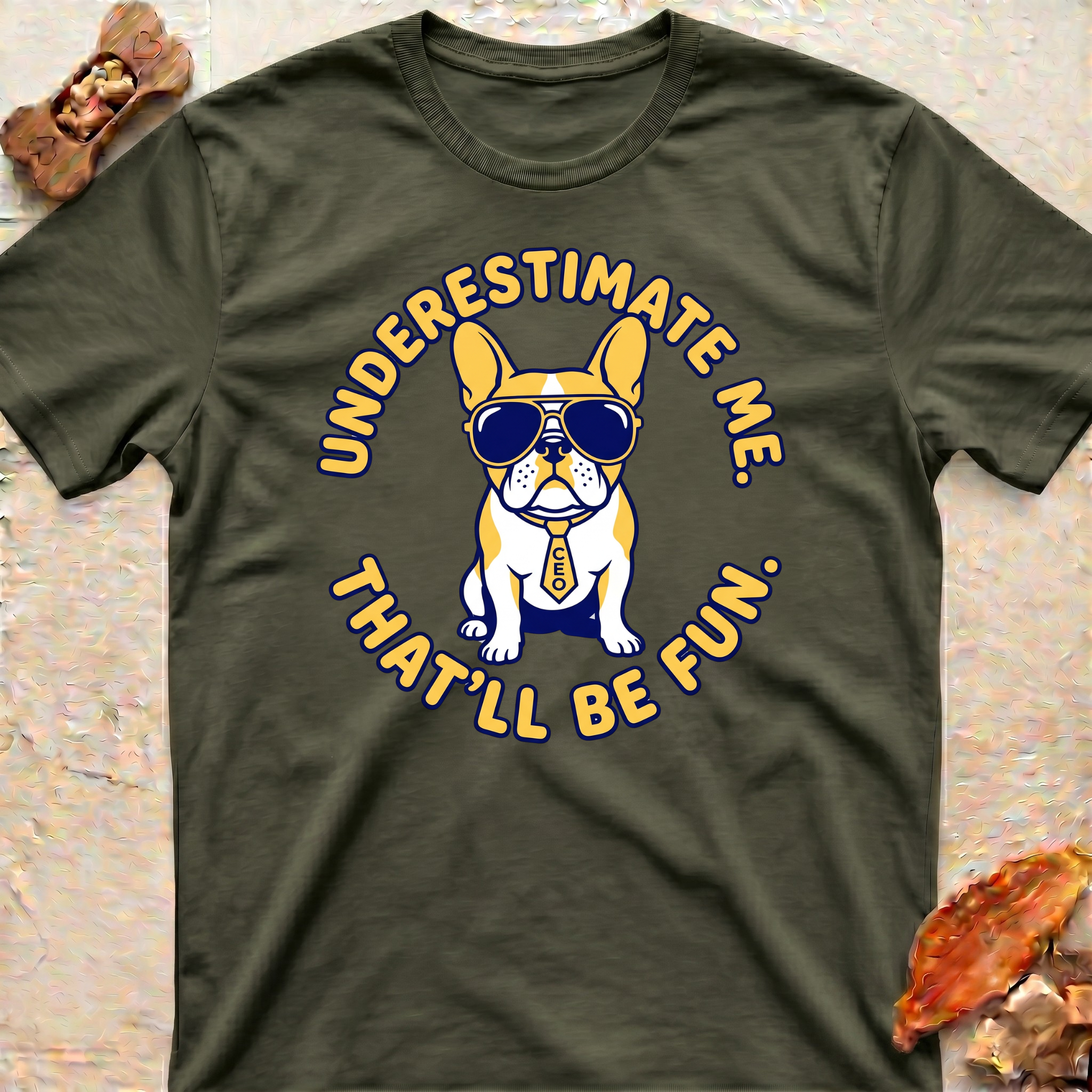Frenchie with Sunglasses T-Shirt