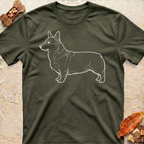 Corgi Minimalistic Outline T-Shirt