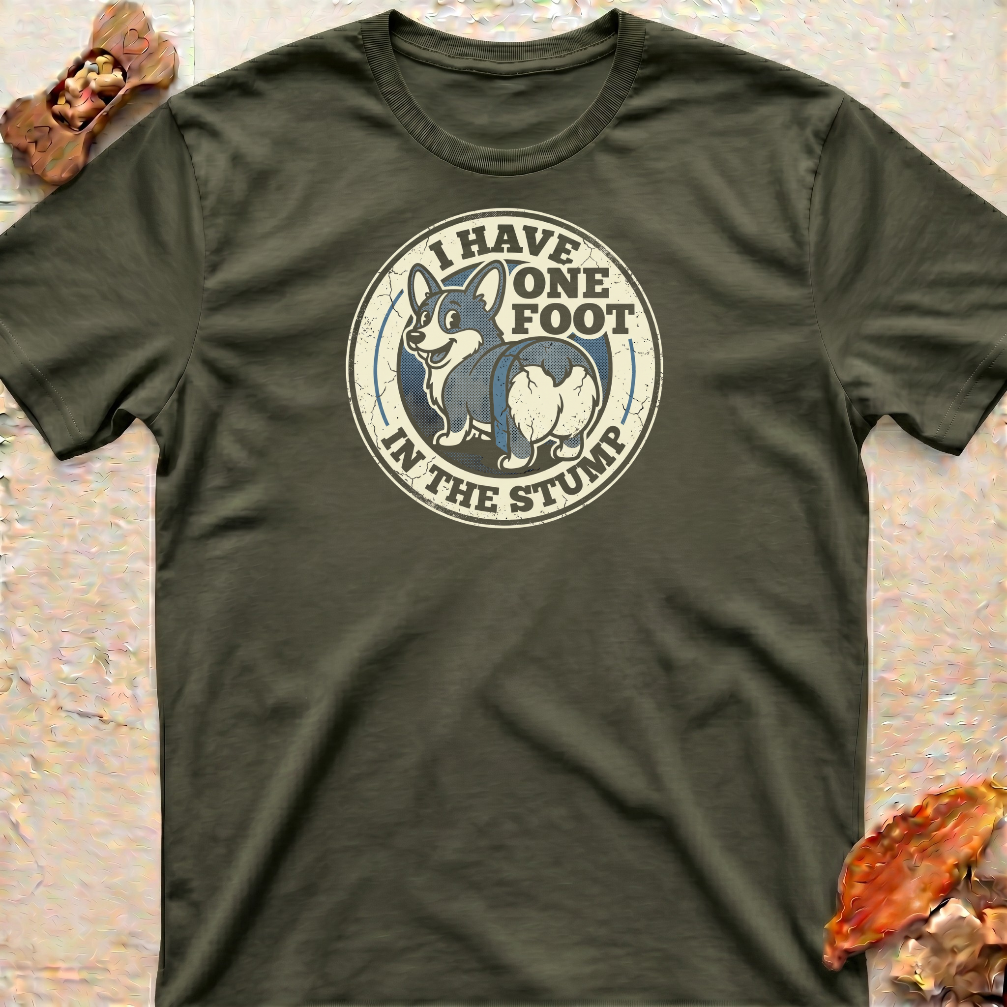 Corgi T-Shirt - One Foot in the Stump