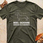 Dachshund Blueprint Dog Dad T-Shirt