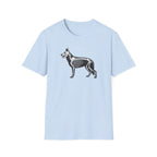 German Shepherd Skeleton T-Shirt — Gothic X-Ray Canine Graphic Tee
