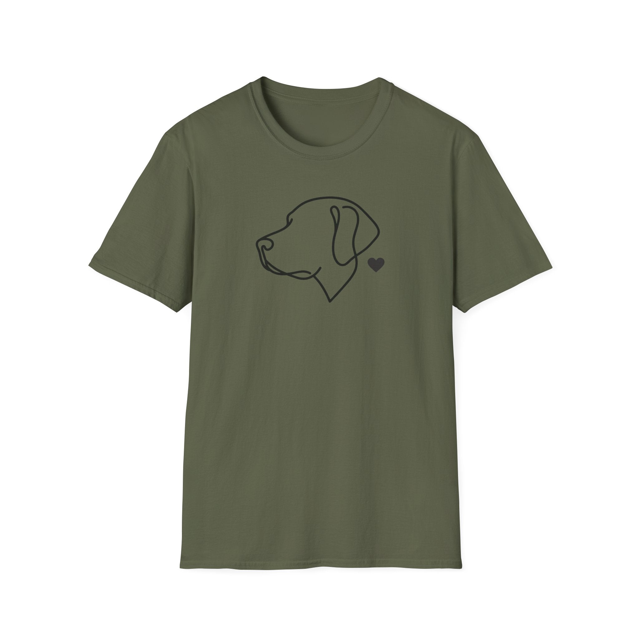 Minimalist Dog Outline T-Shirt — Labrador Retriever Lover Tee