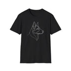 Minimal Line Art Husky T-Shirt — Modern Dog Lover Graphic Tee