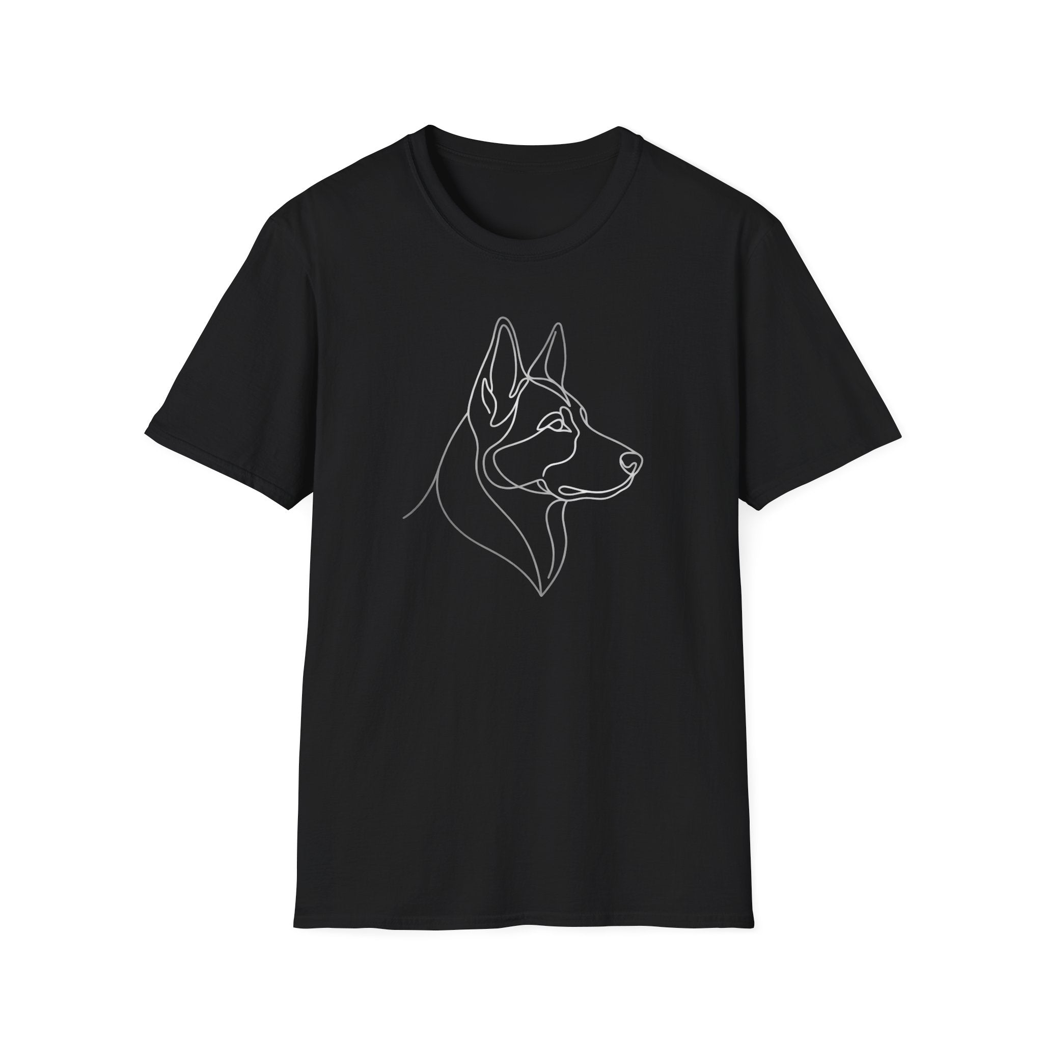 Minimal Line Art Husky T-Shirt — Modern Dog Lover Graphic Tee