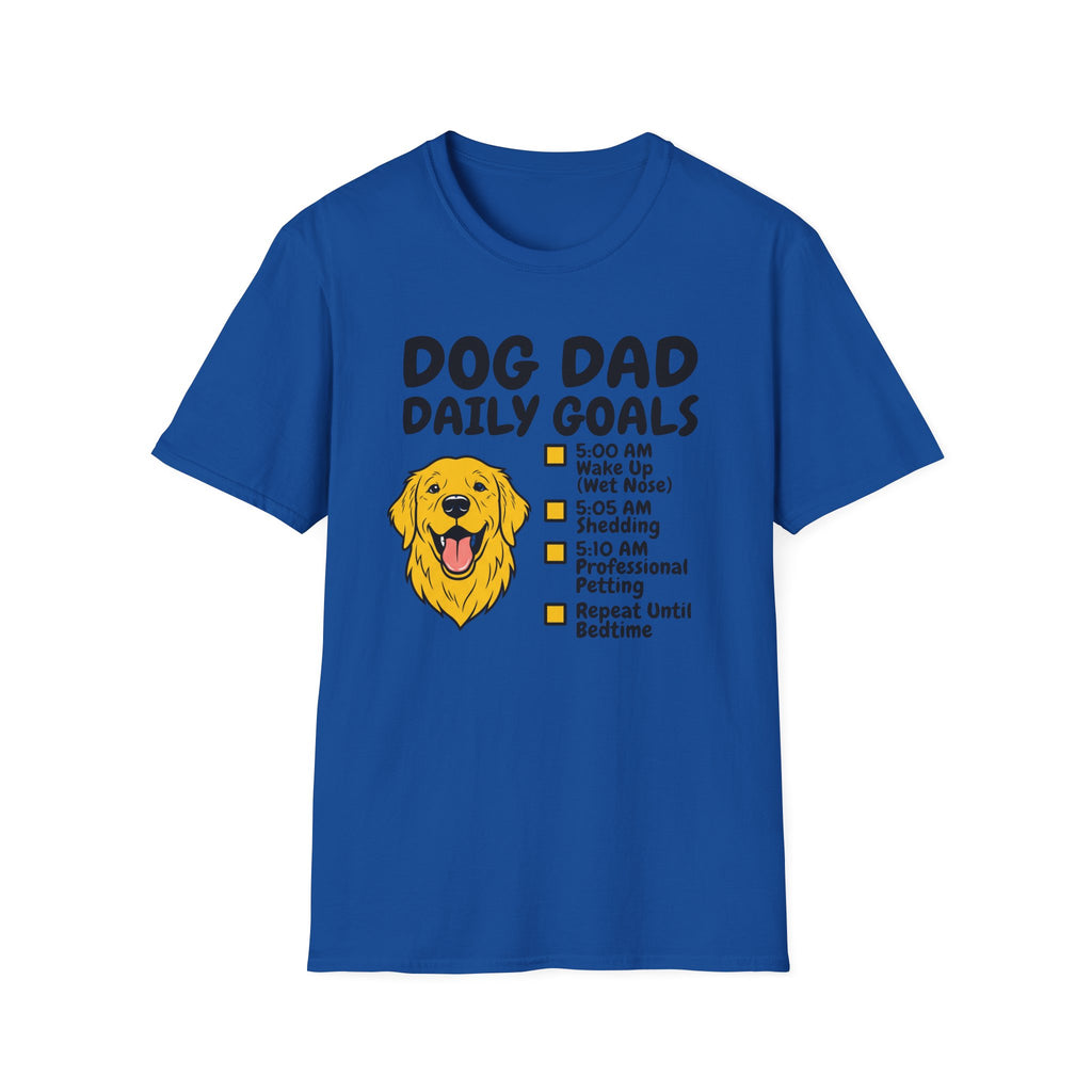 Golden Retriever T-Shirt-Dog Dad Daily Goals