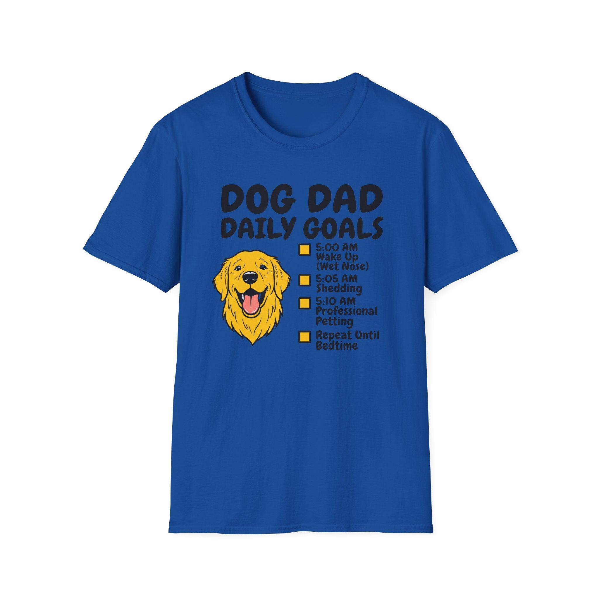 Golden Retriever T-Shirt-Dog Dad Daily Goals