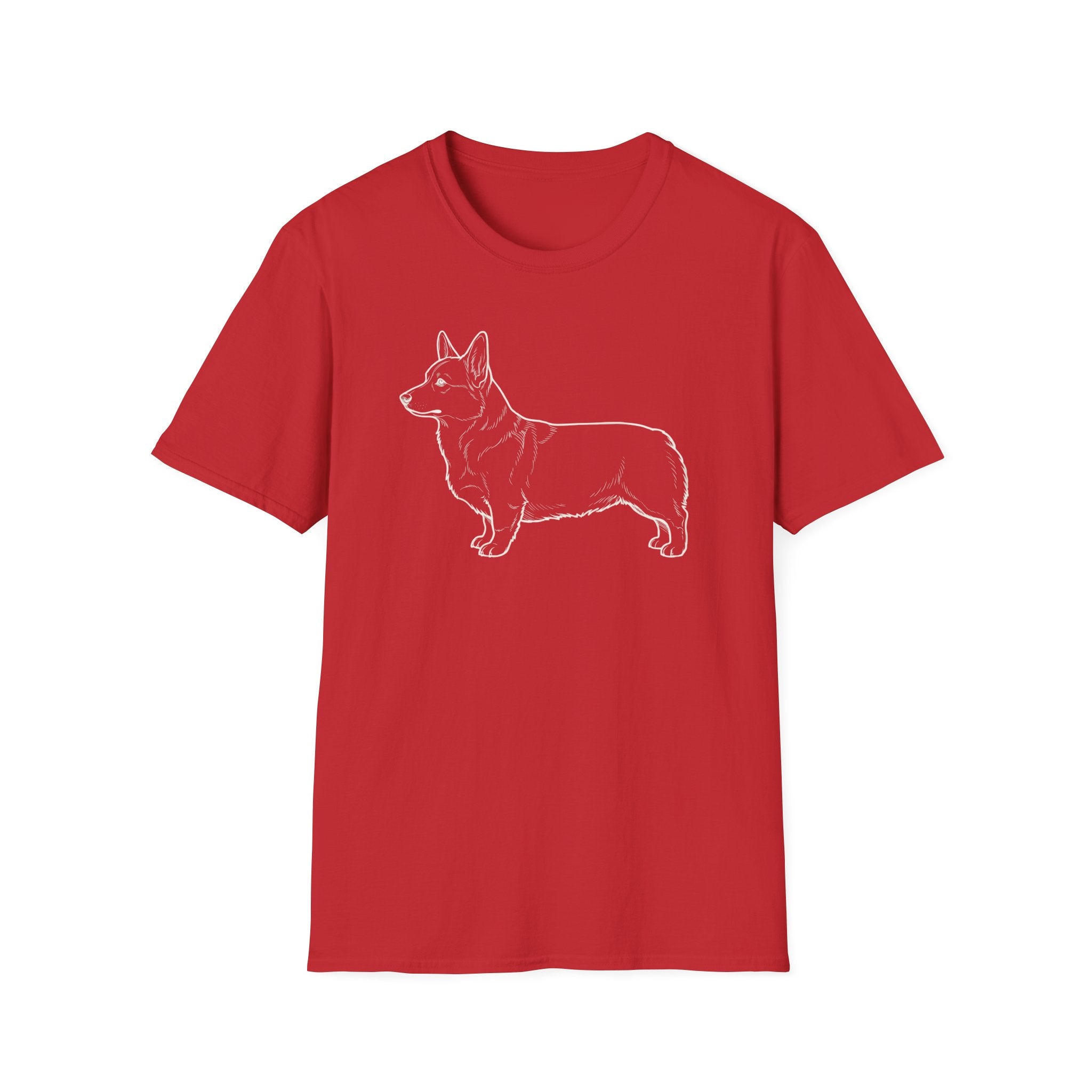 Corgi Outline T-Shirt — Minimal Dog Silhouette Tee