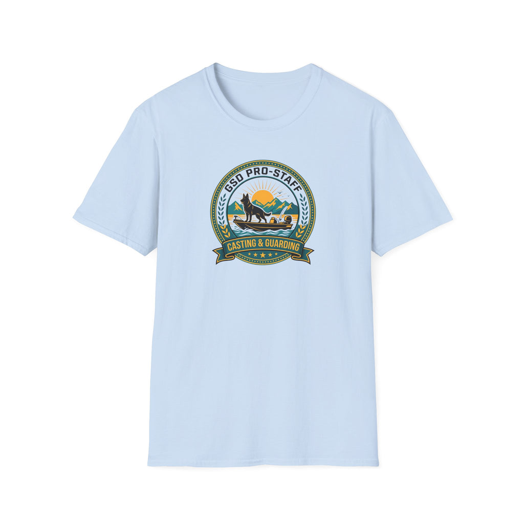 German Shepherd Fishing Club Logo T-Shirt — Cast & Release Outdoor Graphic Tee