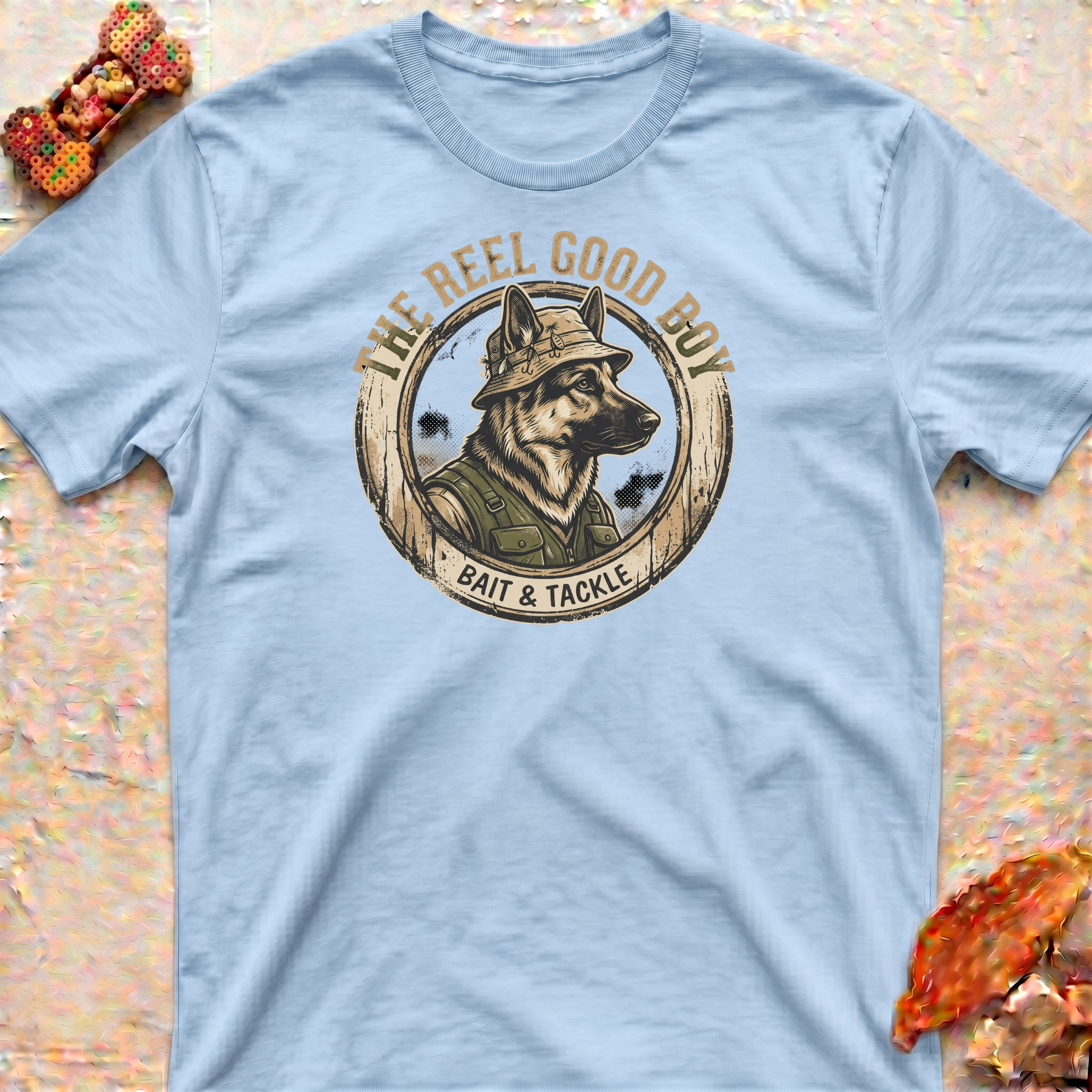 Fishing German Shepherd T-Shirt
