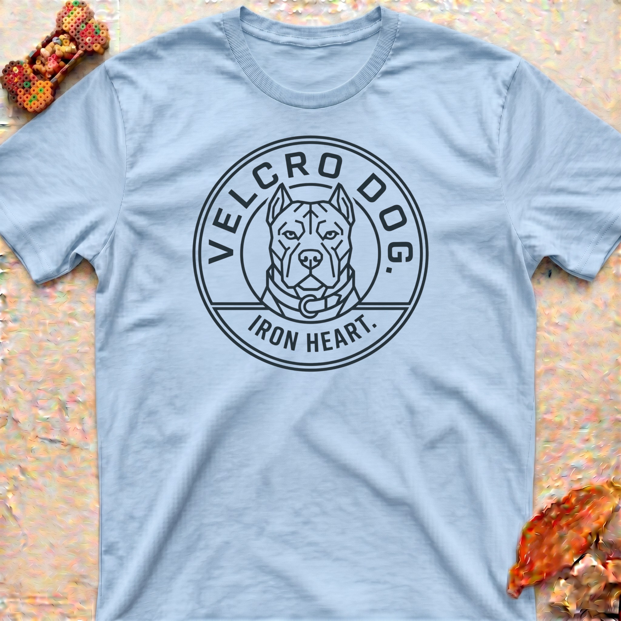 Pit Bull Velcro Dog Design T-Shirt
