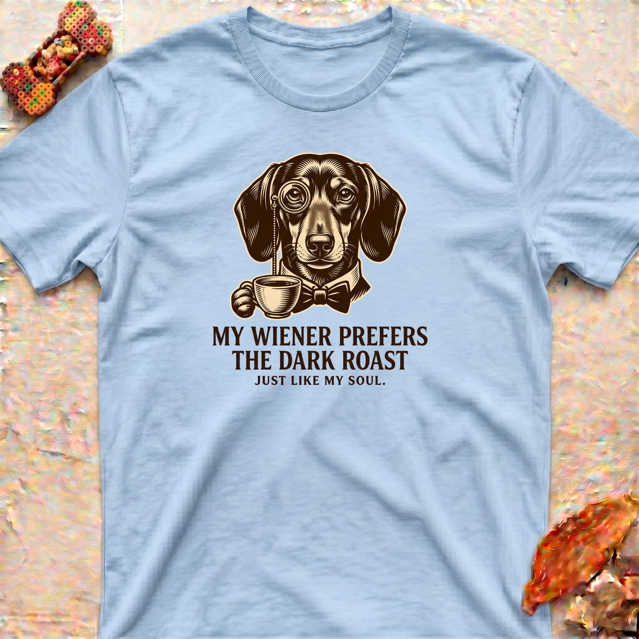 Graphic T-Shirt — Dachshund and Dark Coffee
