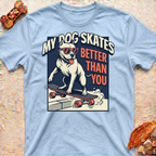 Smiling Skating Pitbull T-Shirt