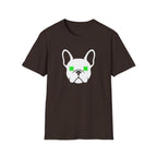 French Bulldog Tee — Neon Green Star Eyes Dog Shirt