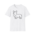 Corgi Outline T-Shirt – Minimalist Dog Silhouette Tee
